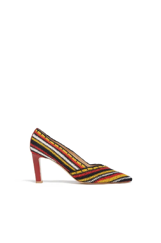 Trendy Footwear Sale Azalea High Heel Pump in Rust Multi Crochet