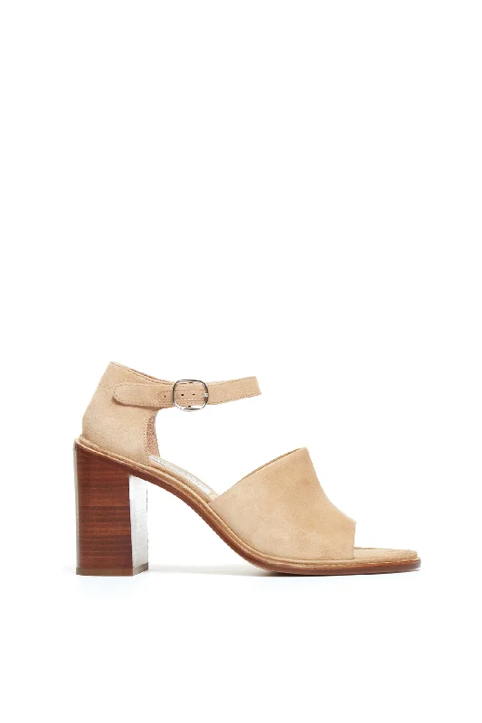 Stylish Shoe Discounts Beau Heel in Beige Suede