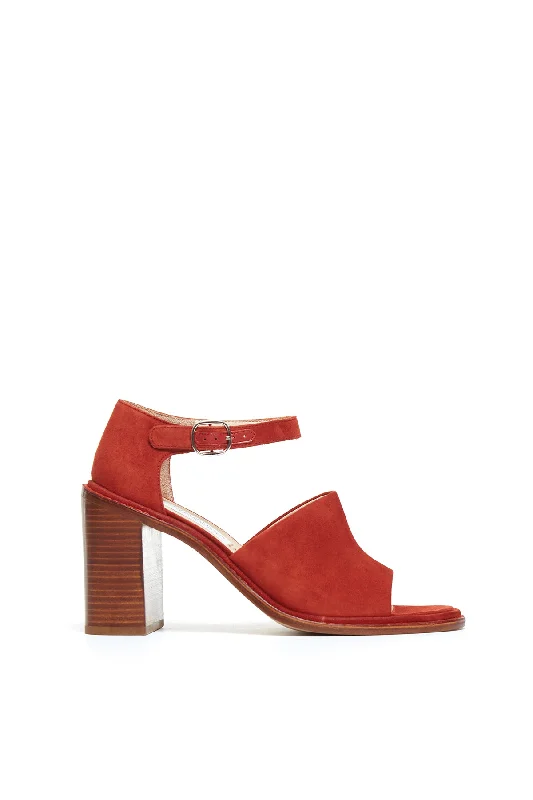 Comfortable Shoes Promotion Beau Heel in Rust Suede