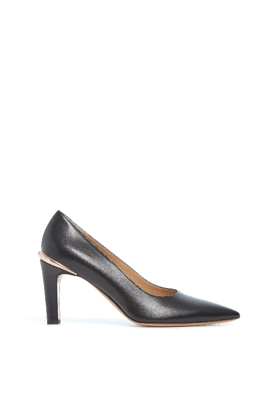 Latest Fashion Edwina High Heel Stiletto Pump in Black Nappa Leather