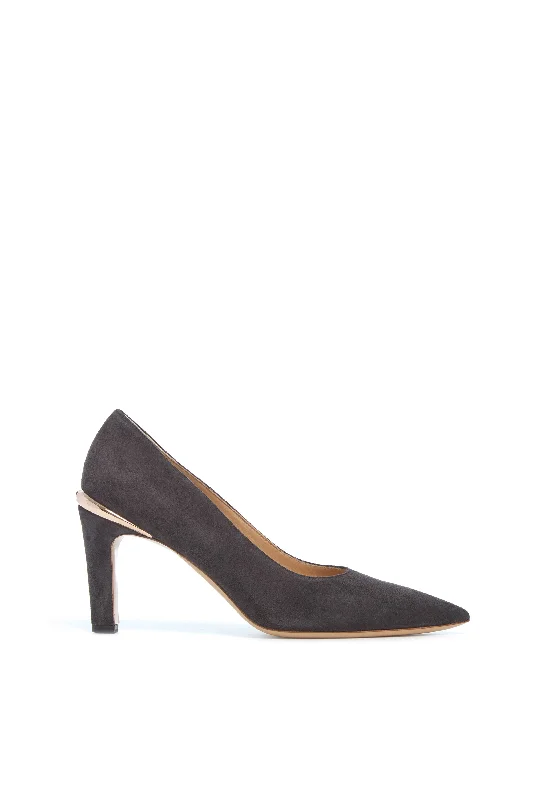 Casual Chic Edwina High Heel Stiletto Pump in Chocolate Suede