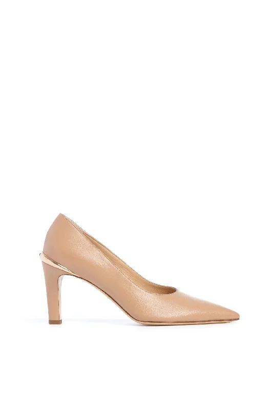 Fashion Essentials Edwina High Heel Stiletto Pump in Nude Nappa Leather
