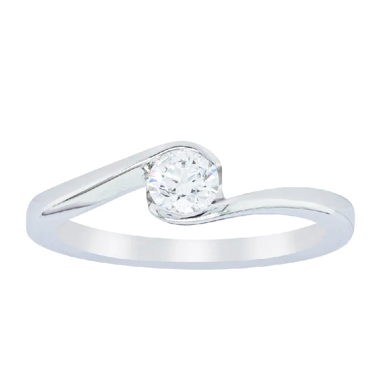 High-End Jewelry, Now More Affordable Than Ever 18ct White Gold .35ct Diamond Embrace Ring