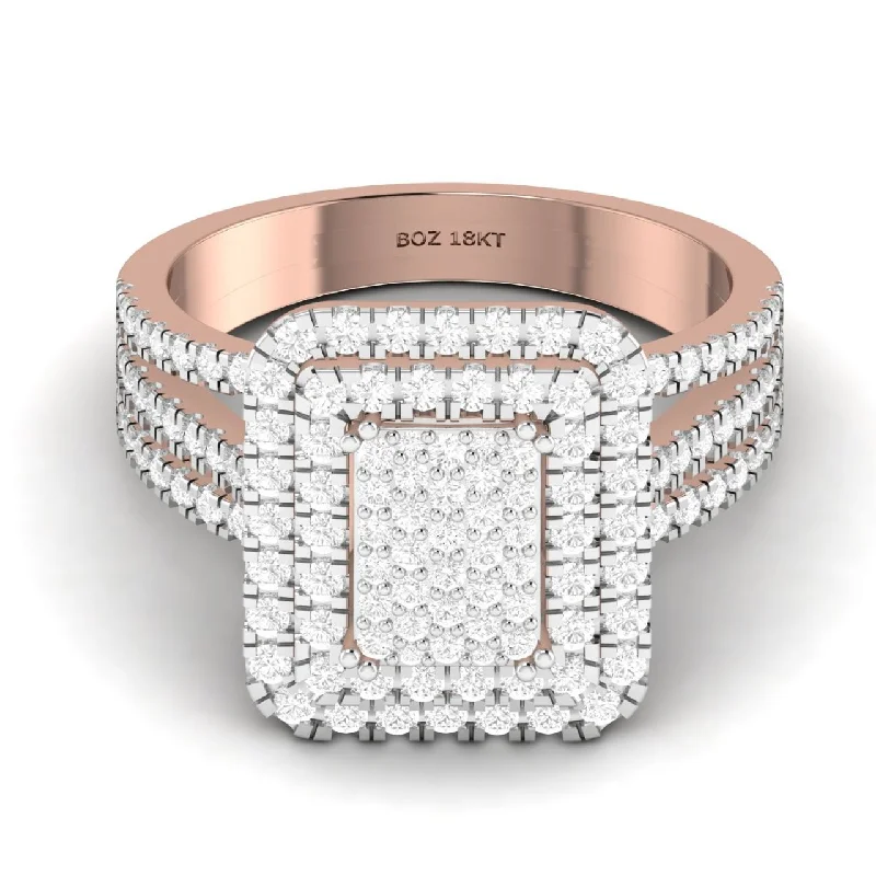 Shop Stylish Jewelry Now And Save Big Lovely Radiant Cluster Natural Diamond Engagement Ring