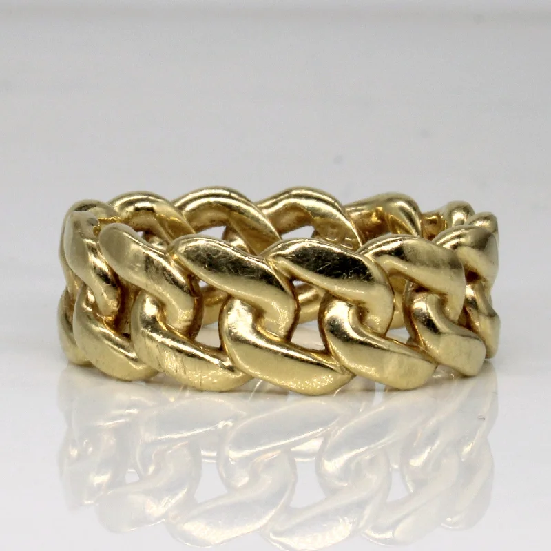 Jewelry Clearance Sale – Final Reductions 10k Yellow Gold Cuban Link Ring | SZ 13.25 |