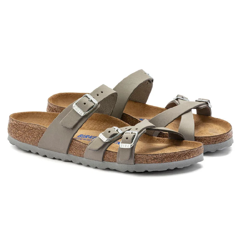 Durable Dress Shoes Promotion Franca Soft Footbed Nubuck Leather Sandal