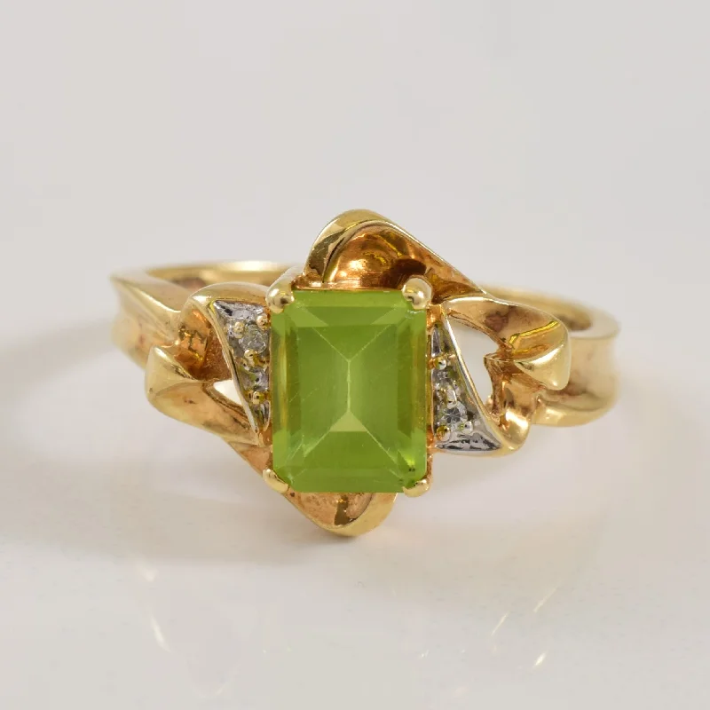 Seasonal Jewelry Sale – Upgrade Your Collection Peridot & Diamond Bypass Ring | 1.00ct, 0.01ctw | SZ 6.25 |