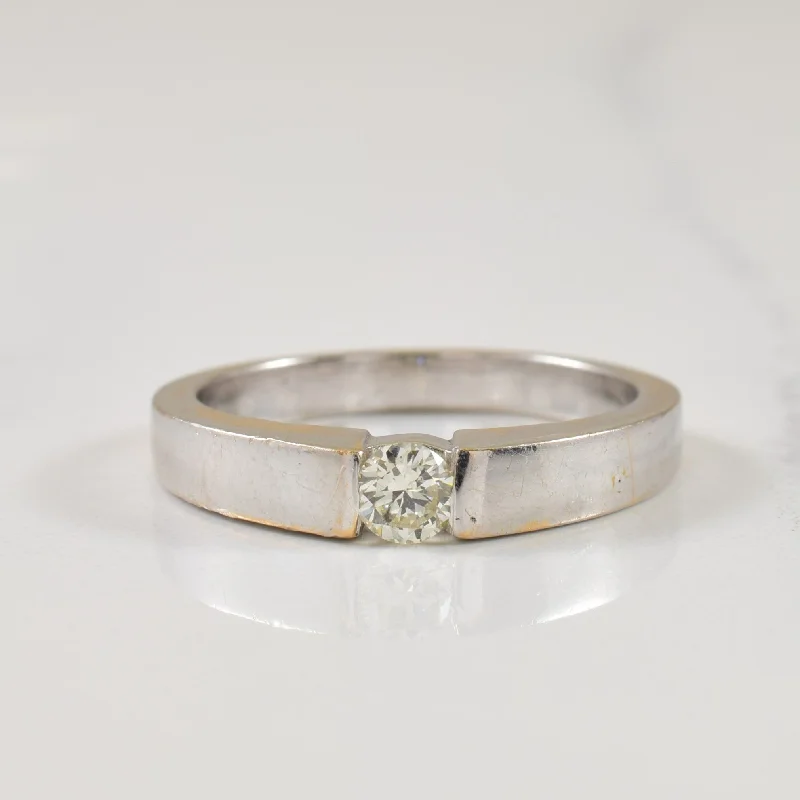 Fashion-Forward Geometric Jewelry For Contemporary Style Solitaire Diamond Ring | 0.16ct | SZ 6.25 |