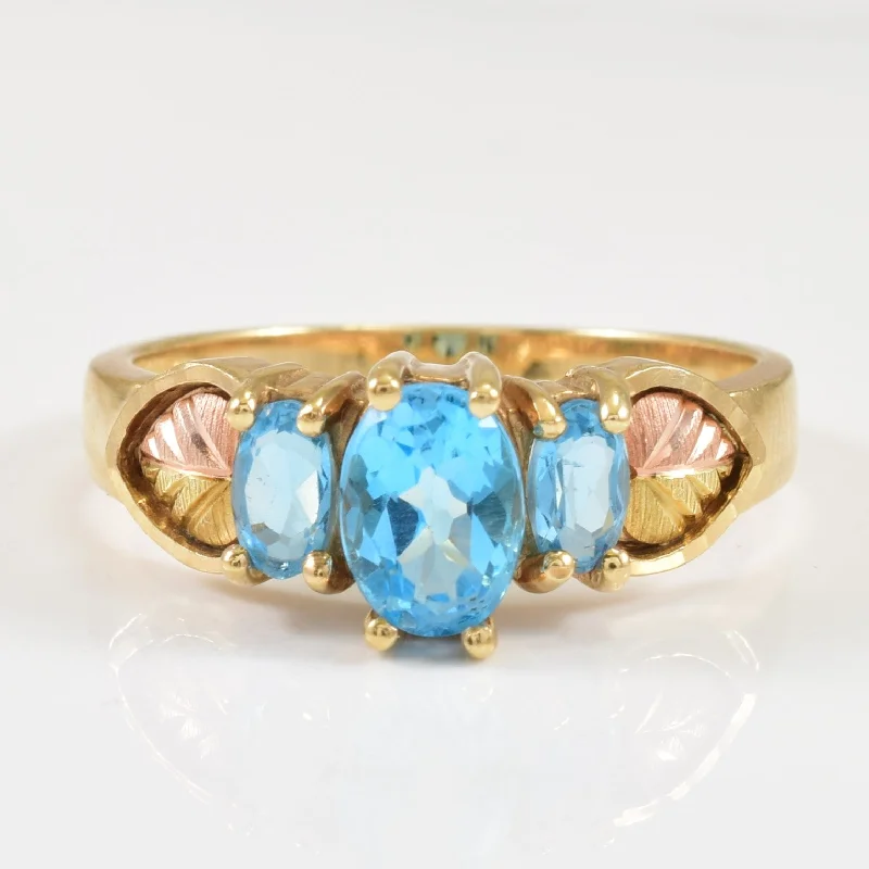 Holiday Jewelry Sale – Perfect Gifts At The Best Prices Two Tone Blue Topaz Ring | 1.50ctw | SZ 9 |