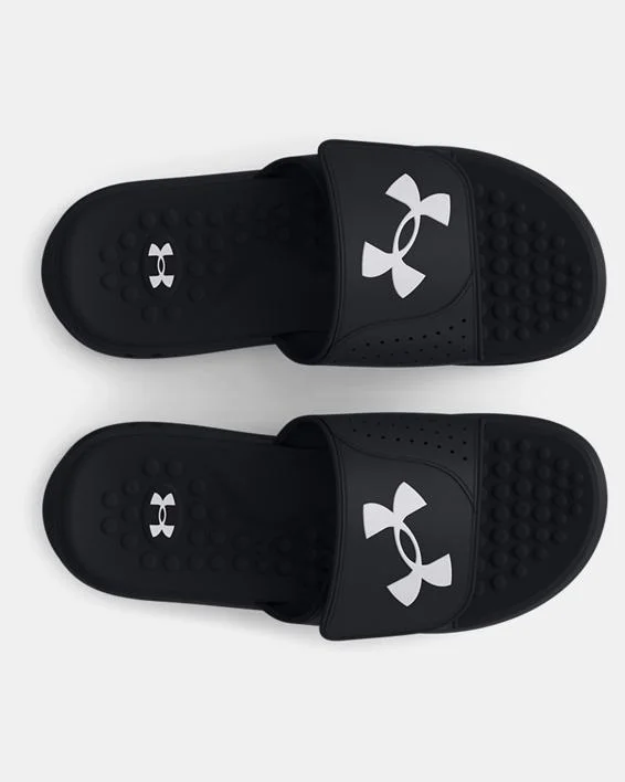 Casual Slip-Ons Promotion Kids' UA Ignite 7 Pro Slide Sandal - Black/White
