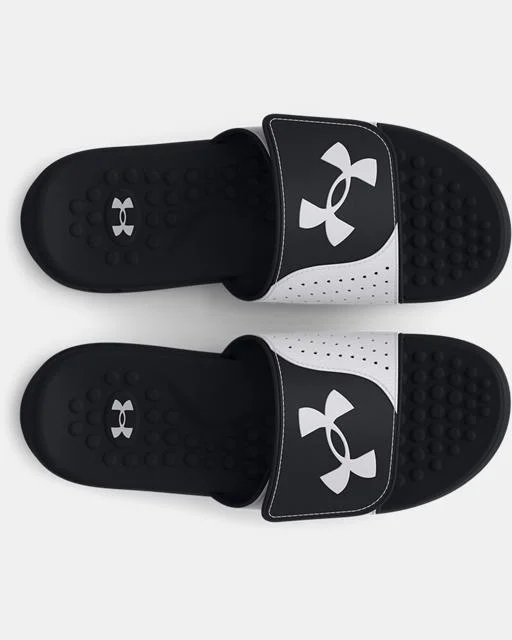 Durable Walking Shoes Sale Men's UA Ignite 7 Pro Slide Sandal - Black/White/Black