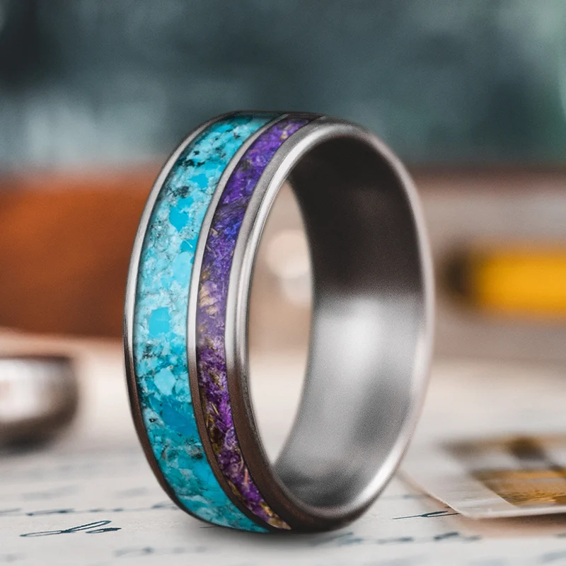 Stunning Jewelry At Even More Stunning Prices Custom Design - 2-Inlay Offset Ring ErDW8p1Gqv9UtiTXYyGBgqJ3