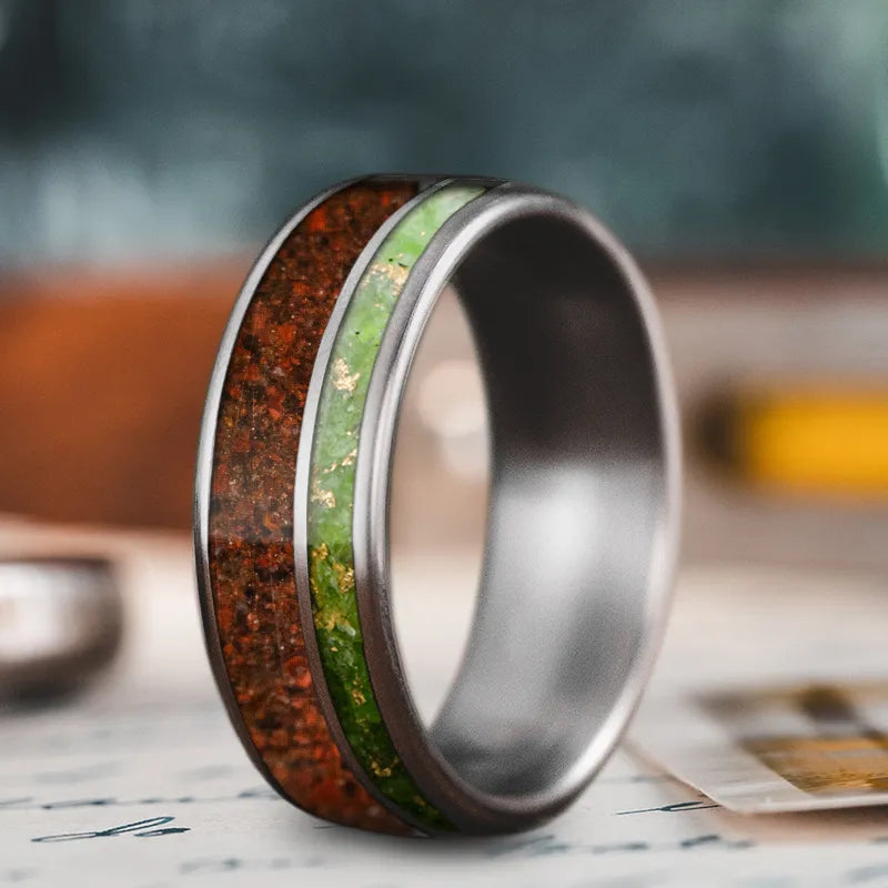 Must-Have Jewelry At Unbelievable Discounts Custom Design - 2-Inlay Offset Ring EzIDZZzJQ4MOCGlWcF8UW2KN