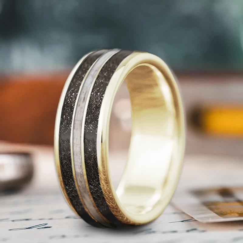 Shop Fine Jewelry With Exclusive Savings Custom Design - 3-Inlay Narrow Center Ring qGk7gYPtvFlXJ2WYWVV10-1A