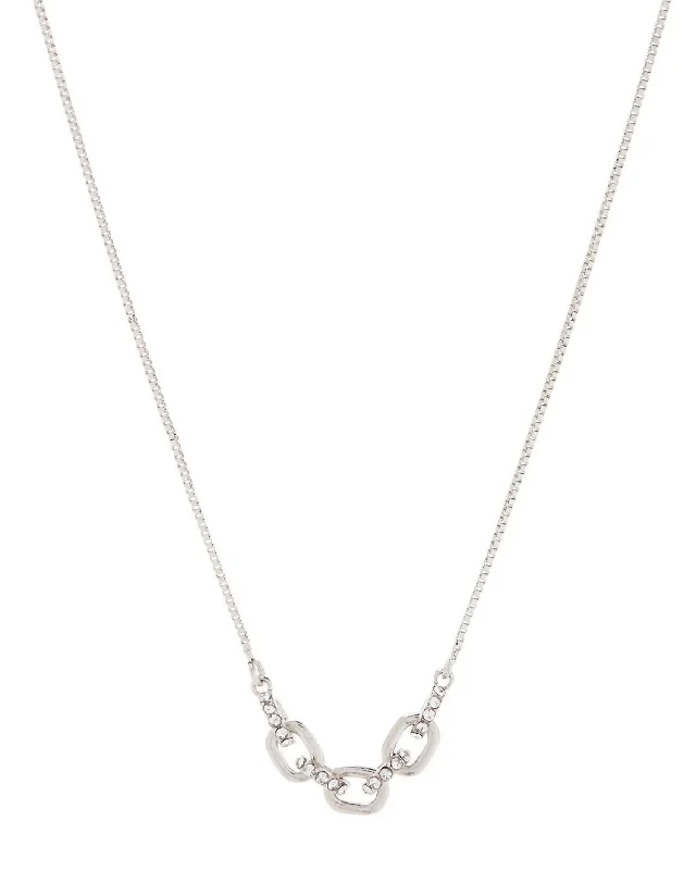 Customized Silver Jewelry For Unique Style Blair Chain Charm Necklace In Silver