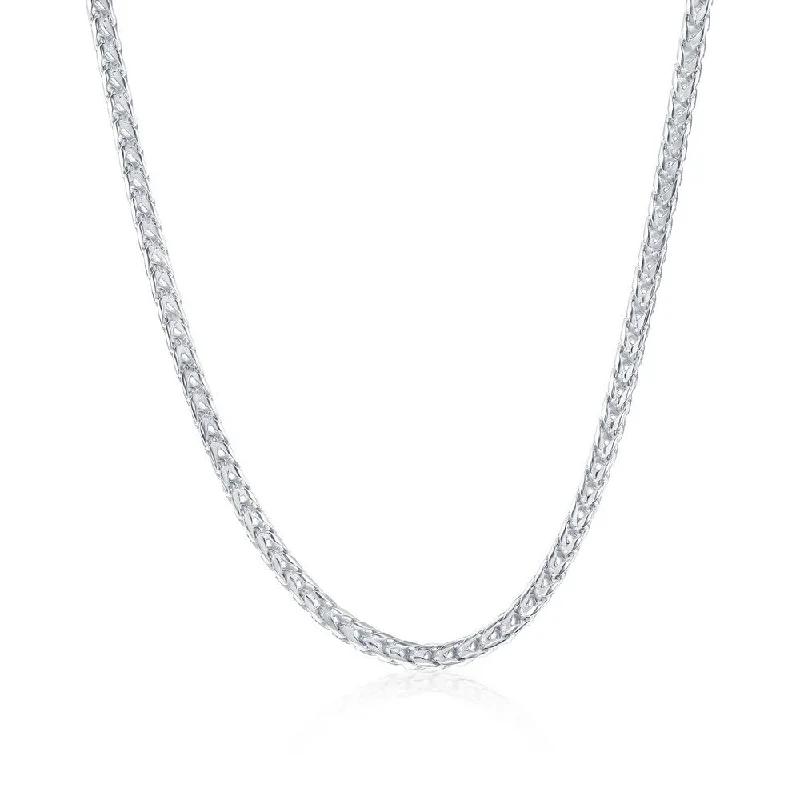 Breathtaking Jewelry At Limited-Time Savings Diamond cut Franco Chain 3mm Sterling Silver 30" Necklace