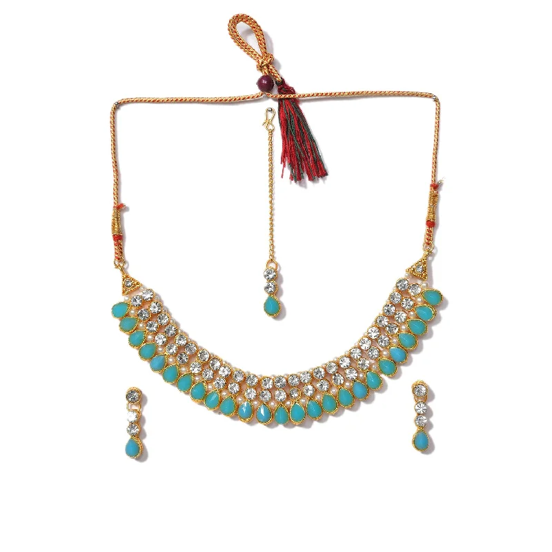 Luxury Jewelry Clearance – Shop Premium Styles Now Gold Plated Designer Stone Necklace