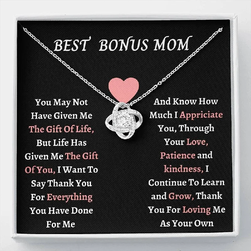 Bestselling Jewelry At Special Promotional Rates Best Bonus Mom Love Knot Necklace Gift for Bonus Mom Message Card Jewelry Gift for Bonus Mom Bestselling Jewelry At Special Promotional Rates Best Bonus Mom Love Knot Necklace Gift for Bonus Mom Message Card Jewelry Gift for Bonus Mom