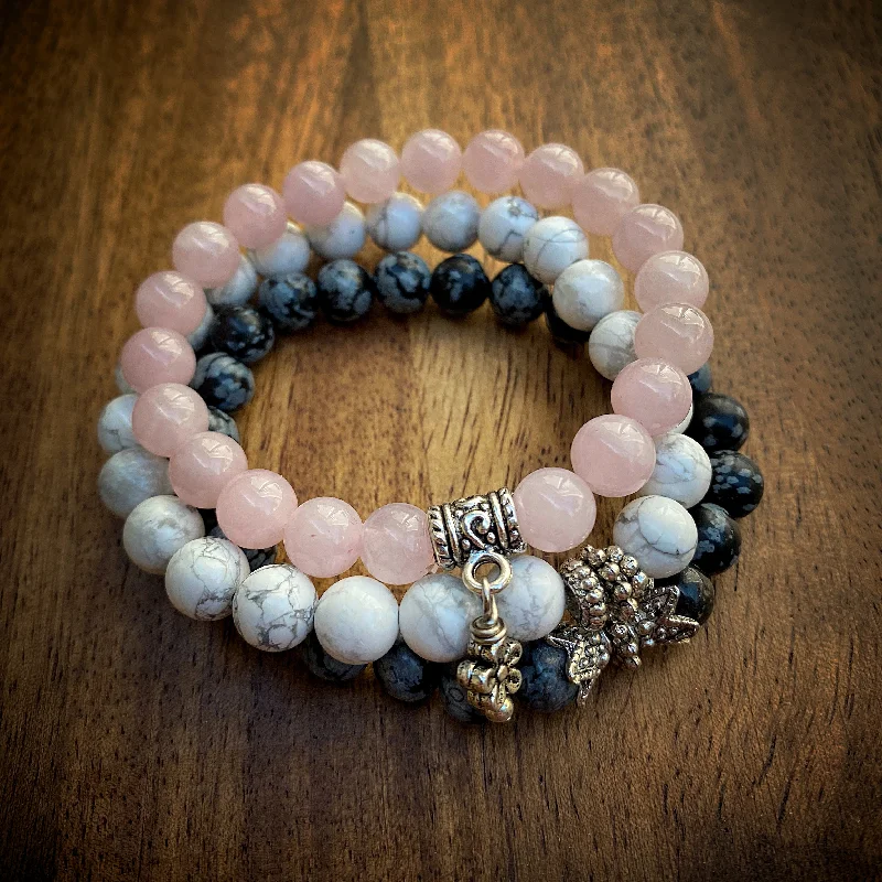 Seasonal Jewelry Deals – Elevate Your Style Black-and-White-and-Pink Happy Stack