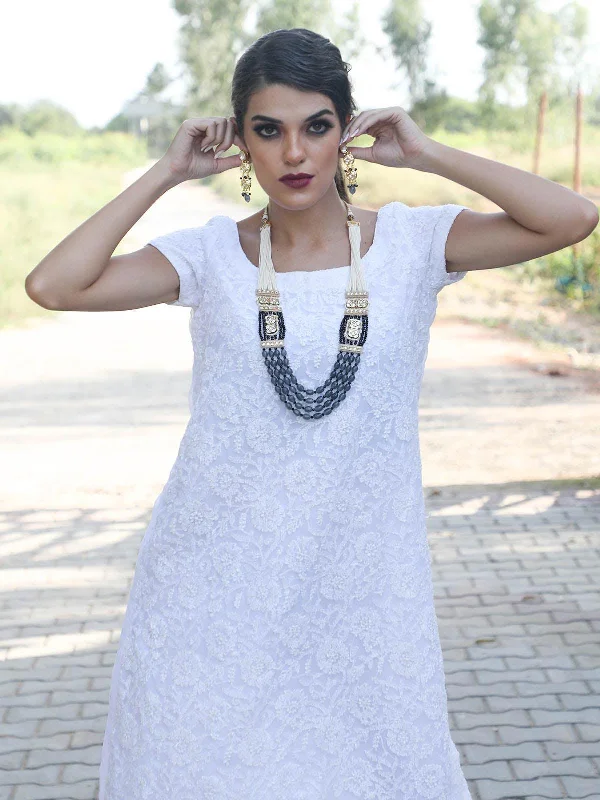 Exclusive Gemstone Jewelry At Special Prices Odette Gorgeous Black & Grey Necklace Set For Women Exclusive Gemstone Jewelry At Special Prices Odette Gorgeous Black & Grey Necklace Set For Women