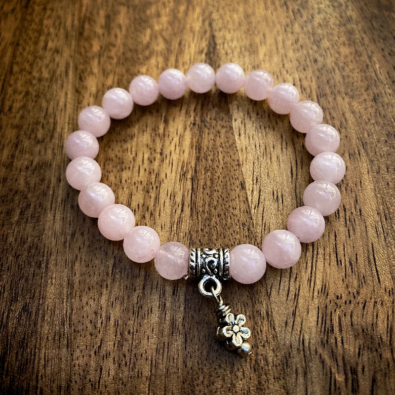 Elegant Jewelry, Exclusive Prices – Shop Now Pink Semi-Precious Stone Mala Bracelet