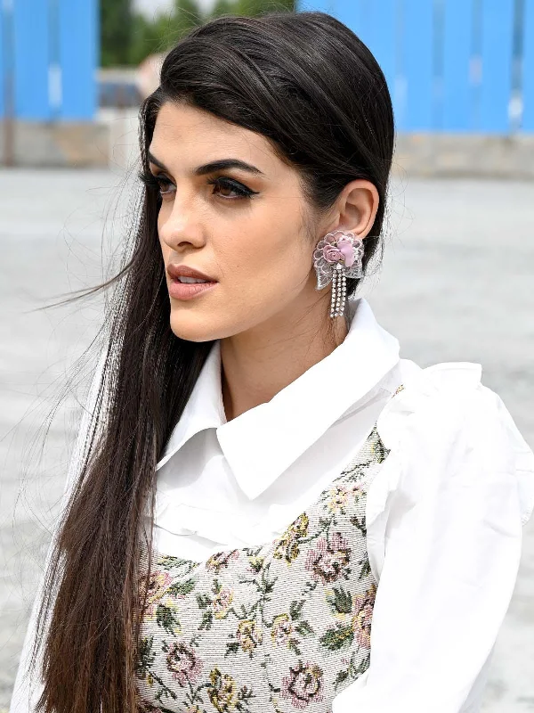 Chic, Trendy, And Affordable Jewelry Sale Odette Women Stunning Floral Lace Earrings