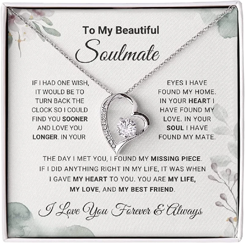 Stunning Jewelry At A Fraction Of The Price To My Beautiful Soulmate Forever Lover Necklace Jewelry Gift for Wife Anniversary Wedding Gift Stunning Jewelry At A Fraction Of The Price To My Beautiful Soulmate Forever Lover Necklace Jewelry Gift for Wife Anniversary Wedding Gift