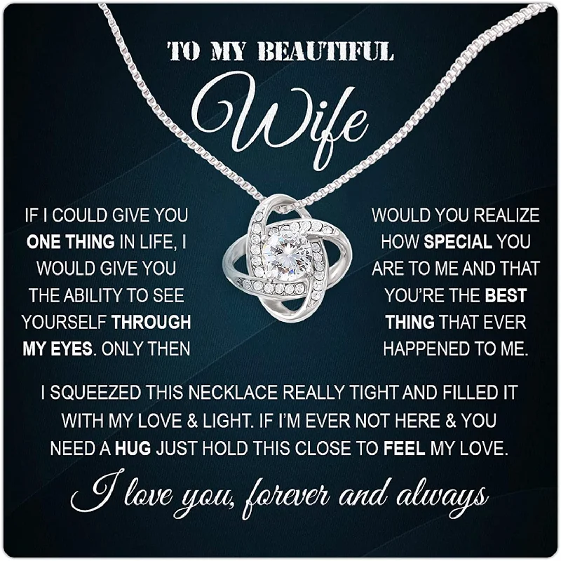 Don't Miss Our Biggest Jewelry Sale Of The Season To My Beautiful Wife Necklace Love Knot Necklace for Wife Jewelry Gift Don't Miss Our Biggest Jewelry Sale Of The Season To My Beautiful Wife Necklace Love Knot Necklace for Wife Jewelry Gift