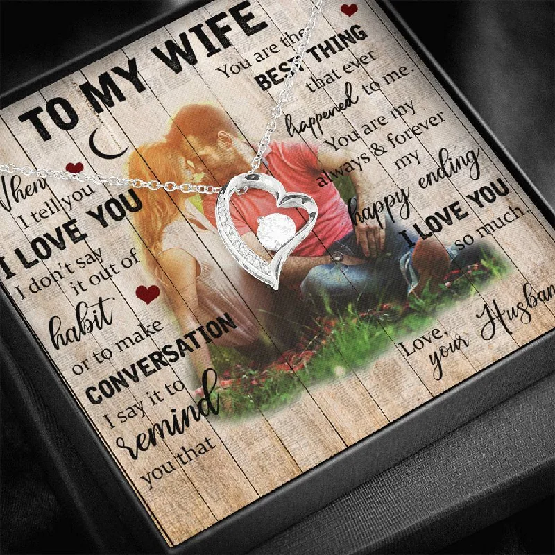 The Perfect Jewelry Piece At The Perfect Discount To My Wife - Best Thing That Ever Happened To Me - Custom Photo Necklace