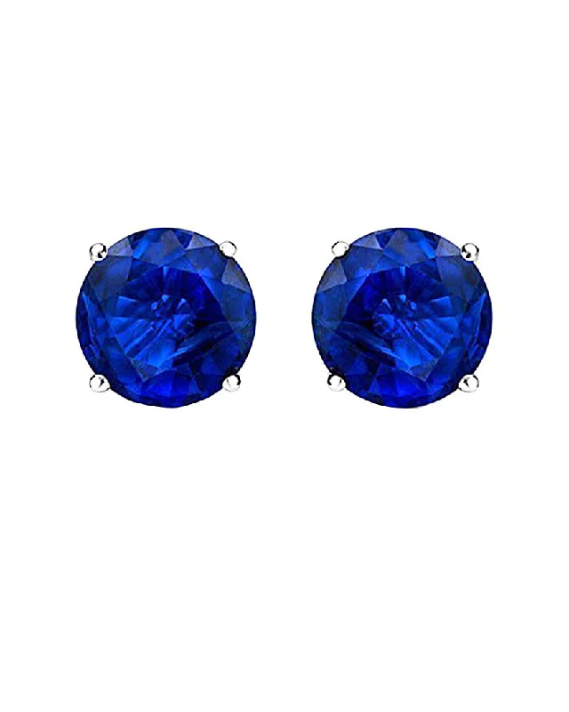 Dazzle In Elegance With Our Biggest Jewelry Sale 14kt white gold round sapphire stud earrings containing 0.50 cts tw