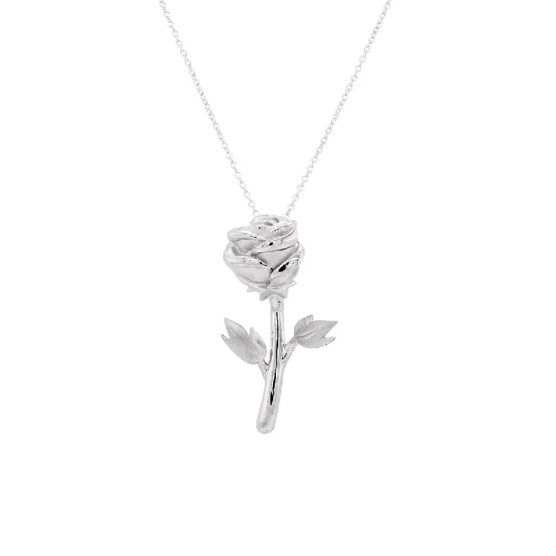 Sparkle For Less – Shop Our Limited-Time Jewelry Deals STERLING SILVER ROSE PENDANT NECKLACE