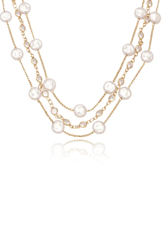 Elegant Jewelry, Exclusive Prices – Shop Now Dressed in Pearls Layered Necklace