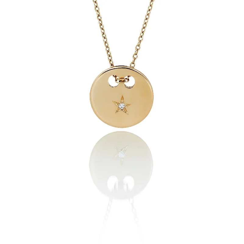 Shop Stylish Jewelry Now And Save Big Sparkling star 14K Gold Necklace
