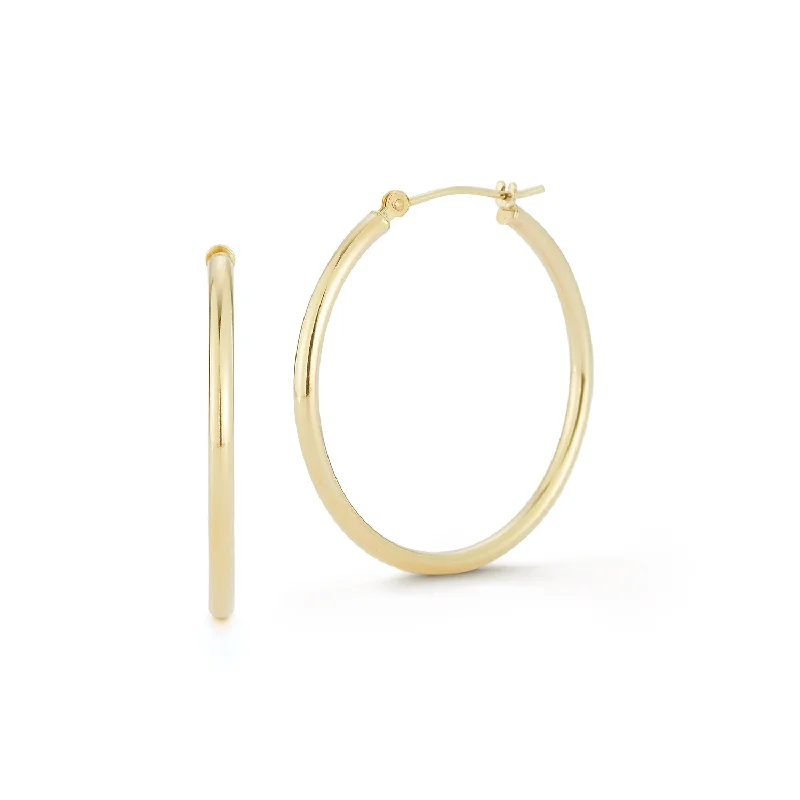 Elegant Jewelry Styles At Budget-Friendly Prices 14kt Gold Classic Hoops - 30mm