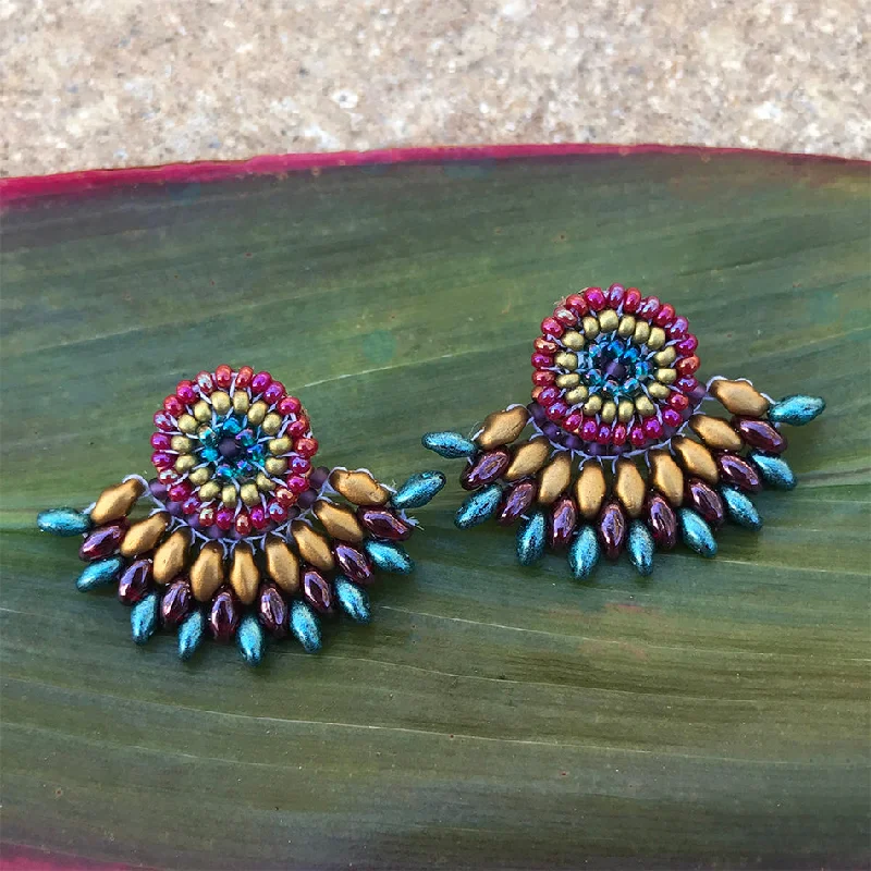 Shop Trending Jewelry With Exclusive Savings Fan Earrings - Ruby, Guatemala