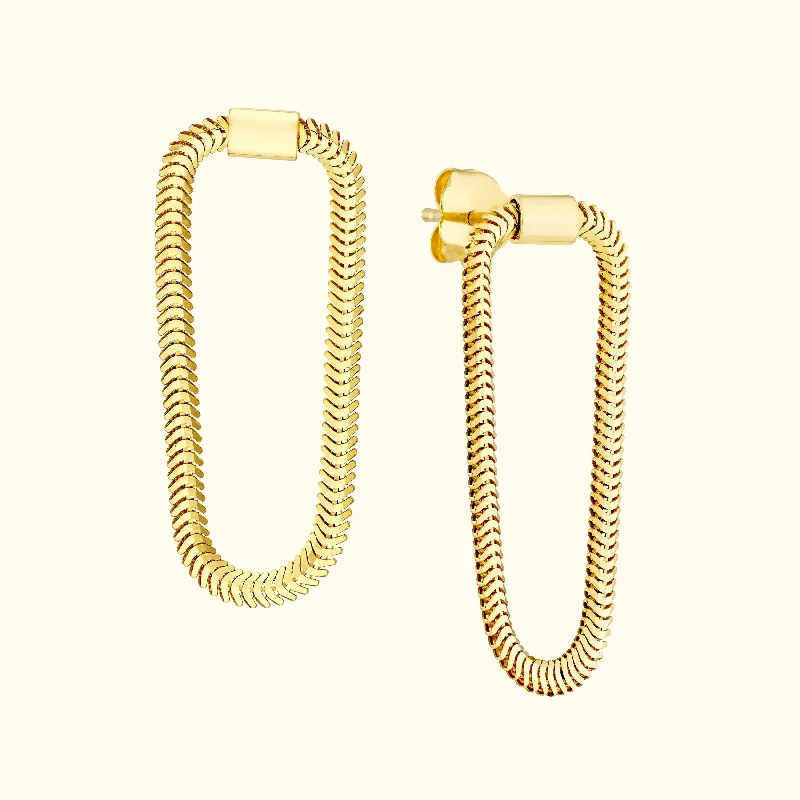 Exclusive Jewelry Markdowns – Limited-Time Offer Loop Snake Chain Earrings