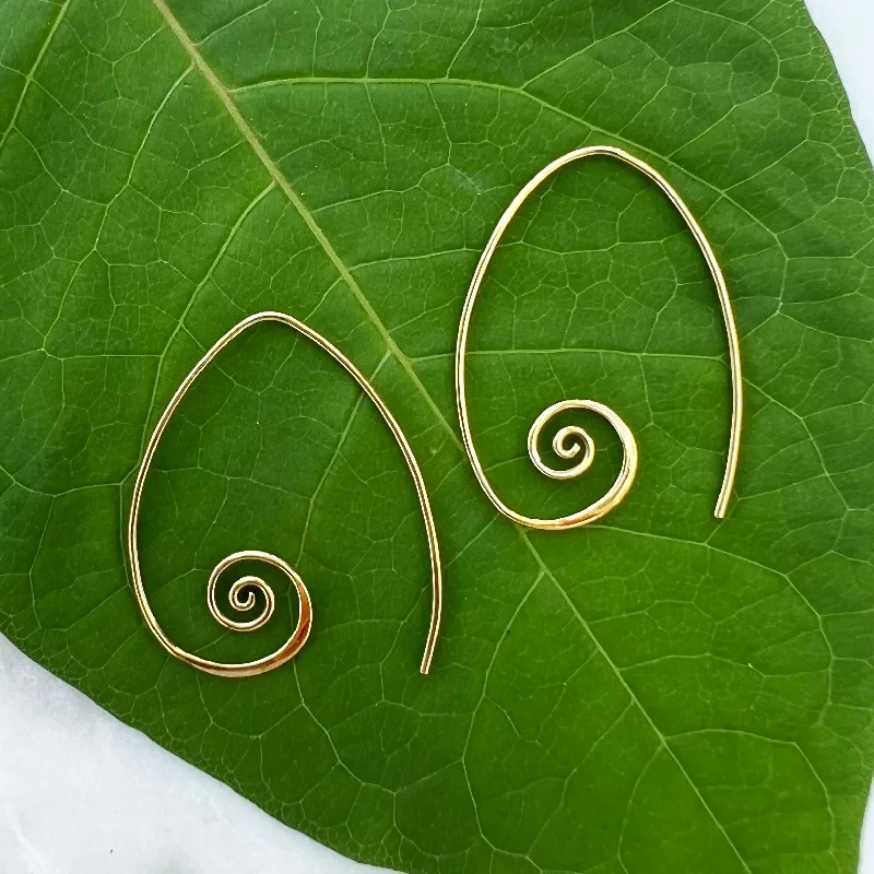 Discover Unique Jewelry With Special Limited-Time Offers Spiral Around Earrings - Brass, Indonesia