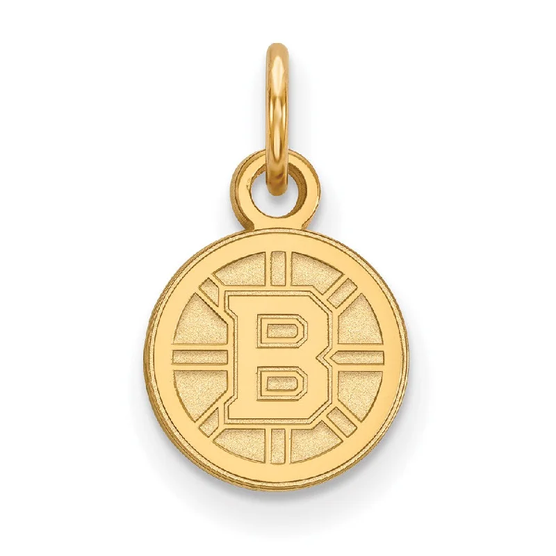 Luxury Meets Affordability – Jewelry Sale Live Now 10k Yellow Gold NHL Boston Bruins XS (Tiny) Disc Charm or Pendant