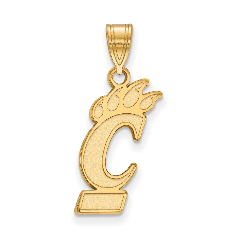 14k Yellow Gold U of Cincinnati Large Logo Disc Pendant