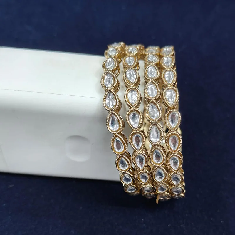 Elegant Jewelry, Exclusive Prices – Shop Now Pooja Bangles Gold Plated Kundan Stone Bangle Set
