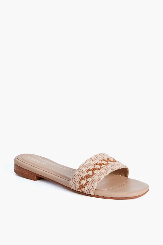 Glamorous Fashion Offers Almond Taboga Multi Color Raffia Sandal