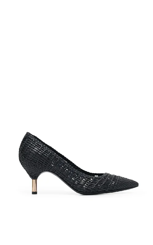 Limited-Time Shoe Deals Andrea Braided Pump in Black Leather