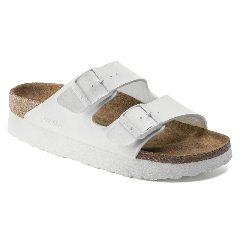 Chic And Trendy Arizona Platform Vegan in White from Birkenstock