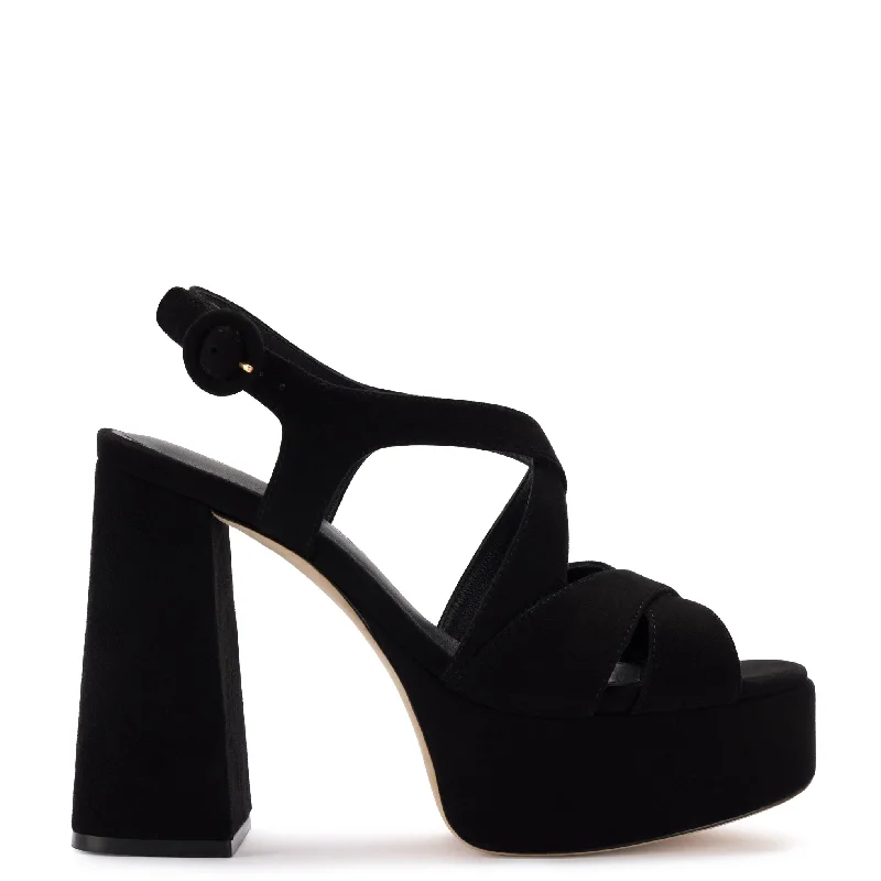 Breathable Shoes Bee Sandal In Black Suede