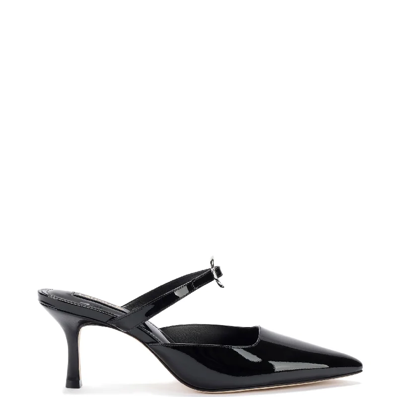 Comfortable Slip-Resistant Shoes Daisy Pump In Black Patent Leather