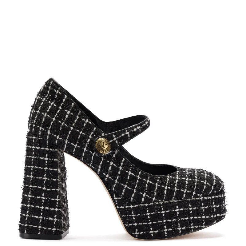 Sleek Versatile Footwear Emma Pump In Black Tweed