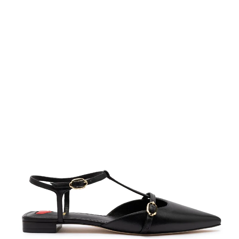 Soft Sole Shoes Grace Flat In Black Leather