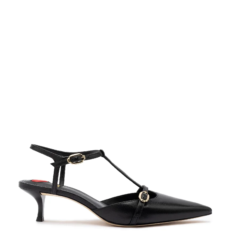 Fashion Casual Shoes Grace Pump In Black Leather