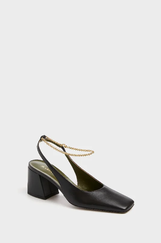 Comfortable Flats Black Ilaria Slingback Heels