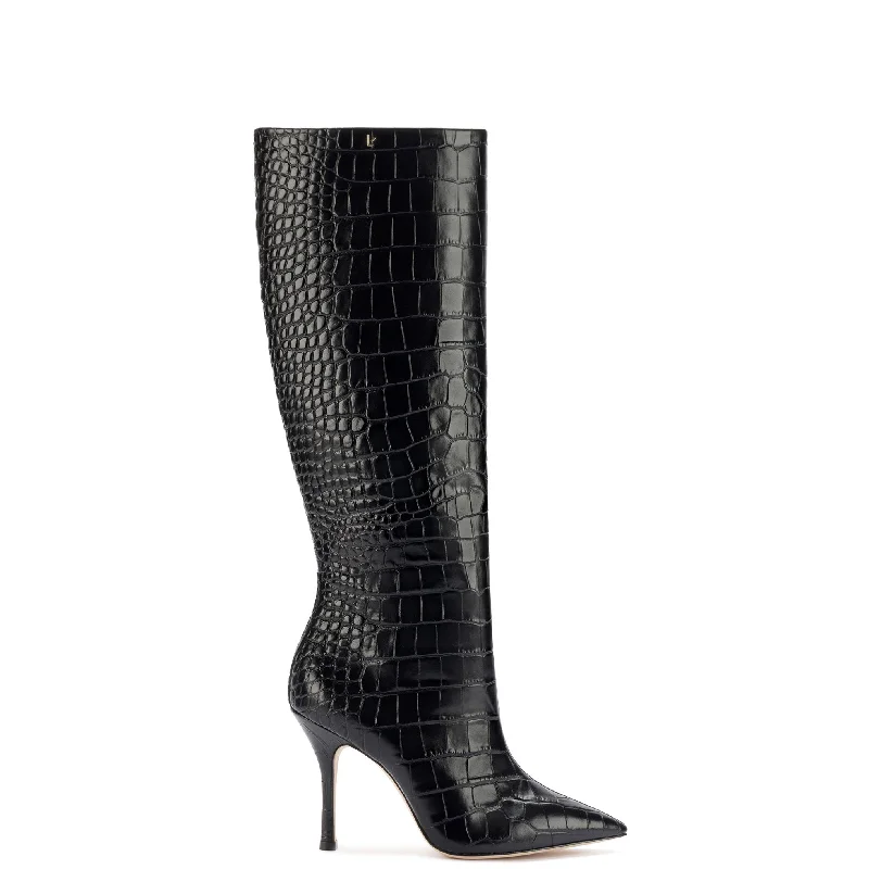 Flexible Sole Shoes Sale Kate Boot In Black Stamped Leather